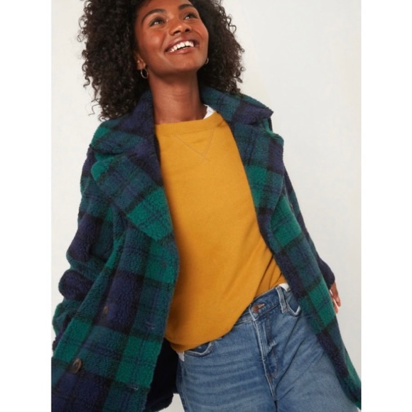 NEW 🐊 plaid Sherpa coat - Picture 6 of 7
